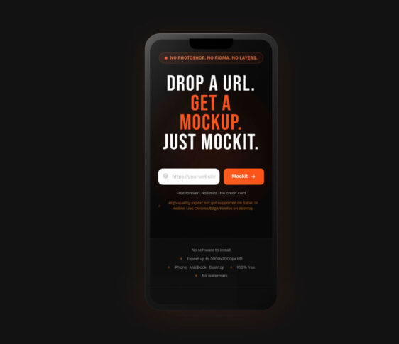 Mobile device mockup