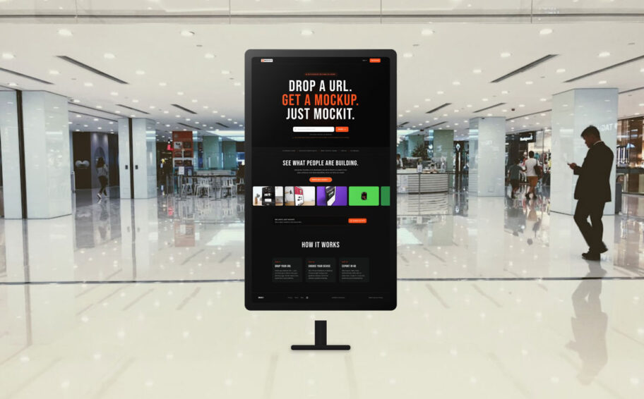 mockup device kiosk